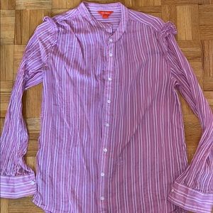 Joe Fresh pink button up blouse